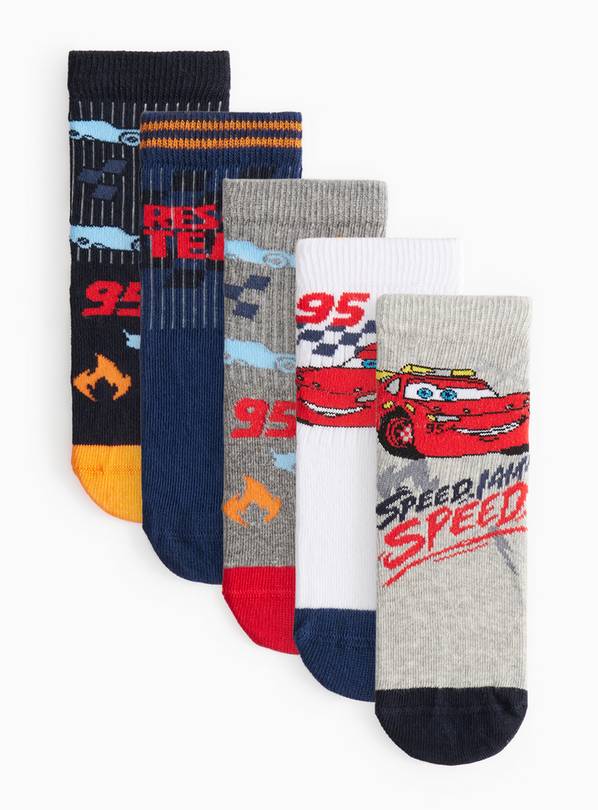Cars Ankle Socks 5 Pack 6-8.5